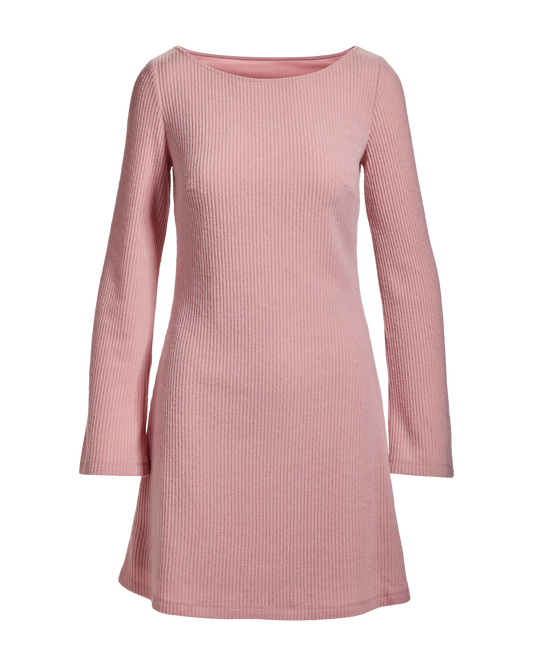 Casual Ribbed A-Line Dress