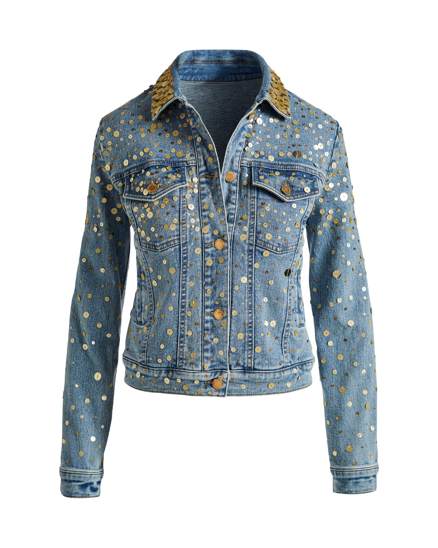 Ombre Sequin Denim Jacket