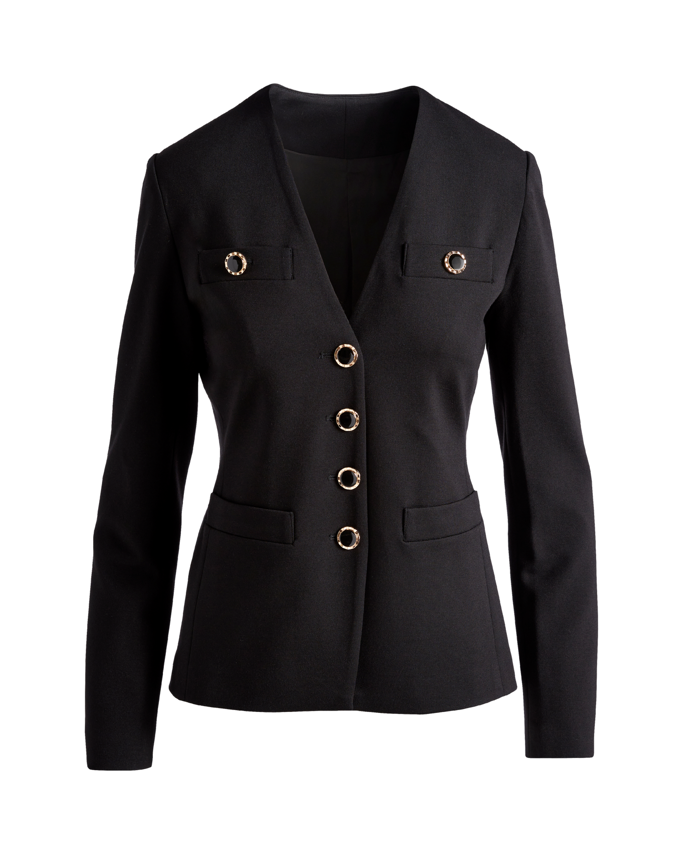 Classic Ponte Button Blazer