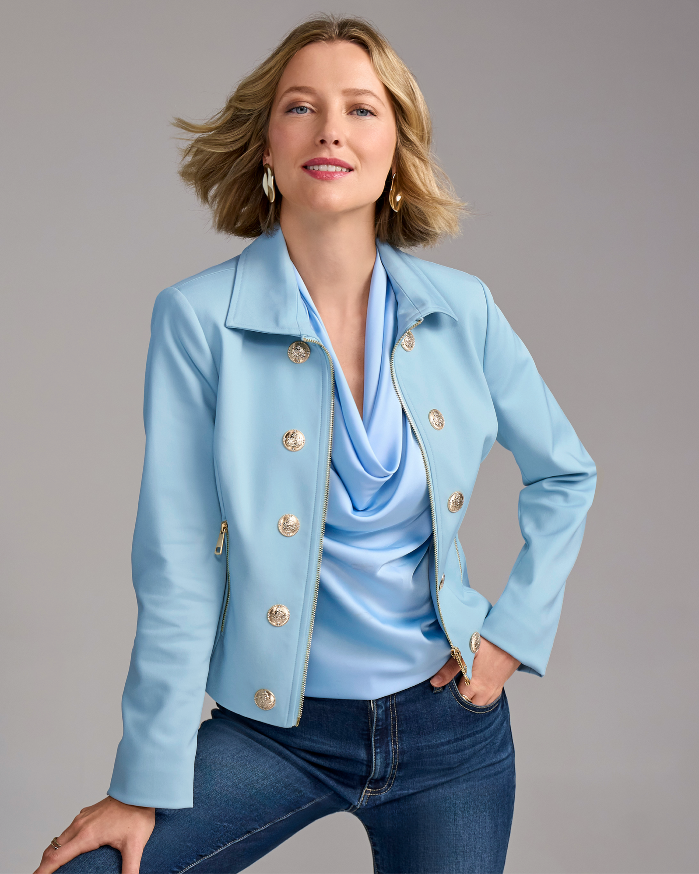 Modern Jacket with Front Zipper
